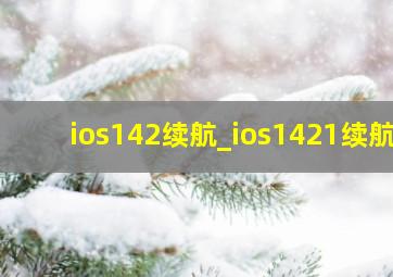 ios142续航_ios1421续航